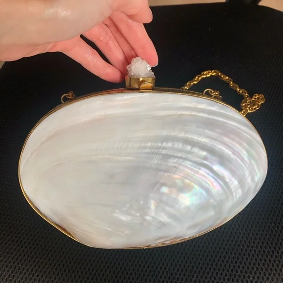Gorgeous Genuine Oyster Mother of Pearl Clutch ๐ค๐ฆช ๐ - Picture 6 of 9